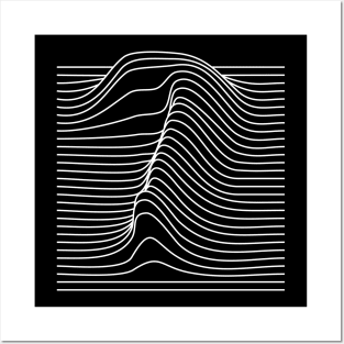 number 7 wave lines Posters and Art